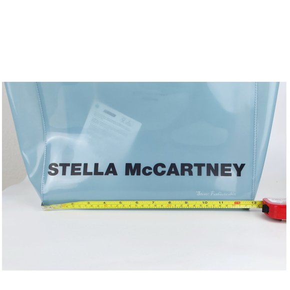 NWT Stella McCartney Blue Clear Logo PVC Tote– Beach, Travel & City Style - Picture 14 of 16